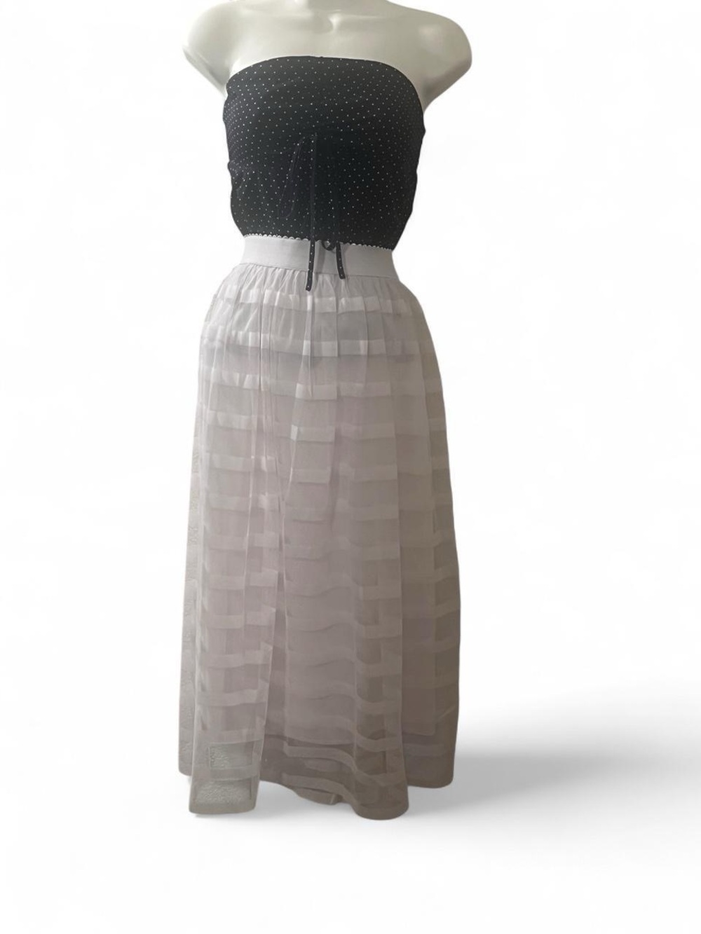 White Layered Maxi Skirt - Elegant Women's Skirt